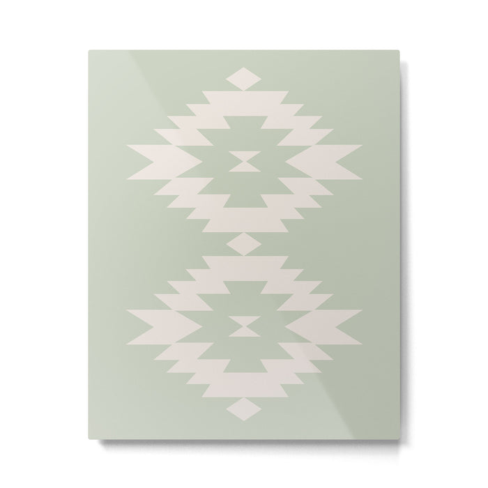 Southwestern Minimalism - Neutral Sage Green Metal Print Gallery Image 1