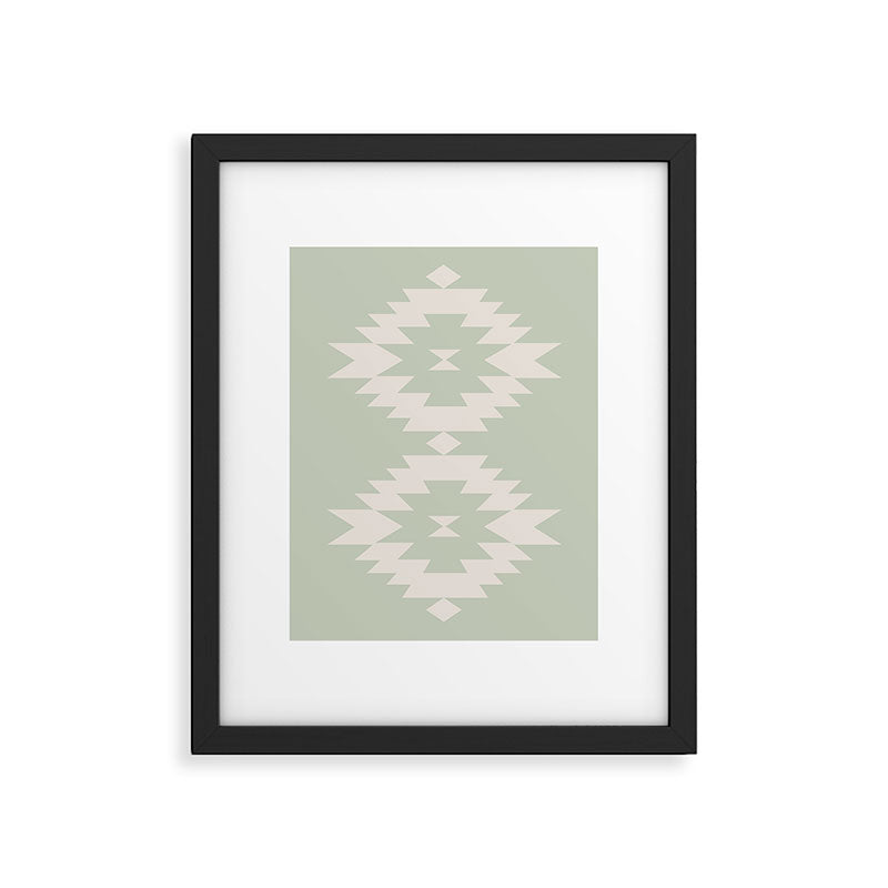 Southwestern Minimalism - Neutral Sage Green Framed Art Print Gallery Image 6