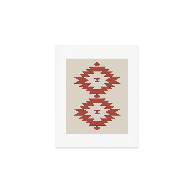 Southwestern Minimalism - Red Neutral Beige Art Print Gallery Image 1