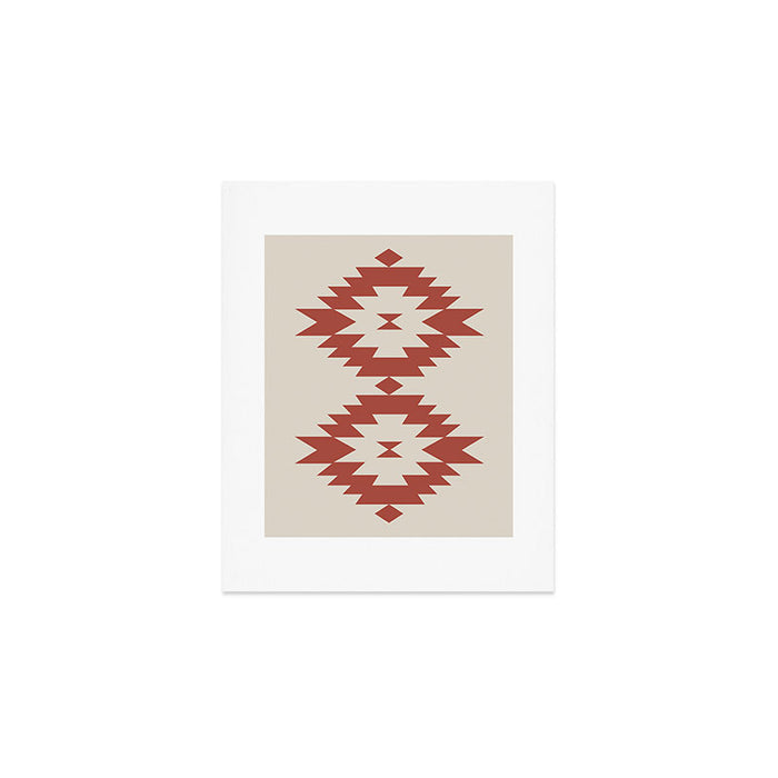Southwestern Minimalism - Red Neutral Beige Art Print Gallery Image 1