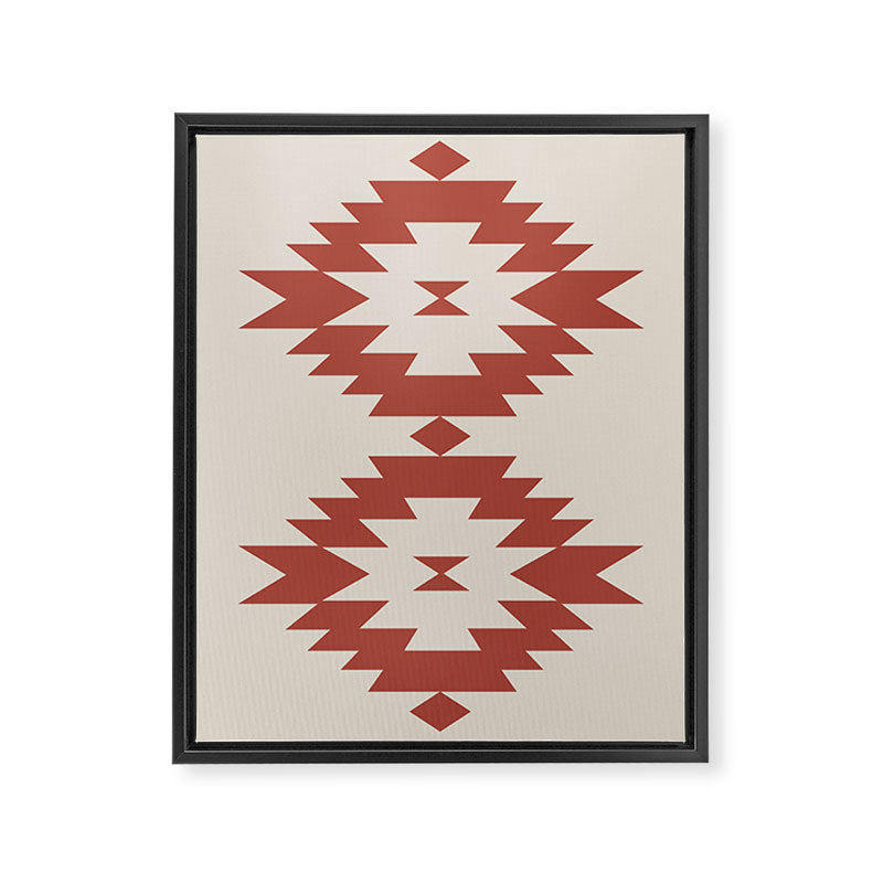 Southwestern Minimalism - Red Neutral Beige Framed Canvas Print Gallery Image 8