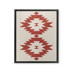 Southwestern Minimalism - Red Neutral Beige Framed Canvas Print Gallery Image 8