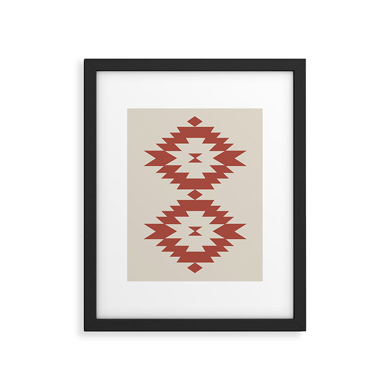 Southwestern Minimalism - Red Neutral Beige Framed Art Print Gallery Image 4