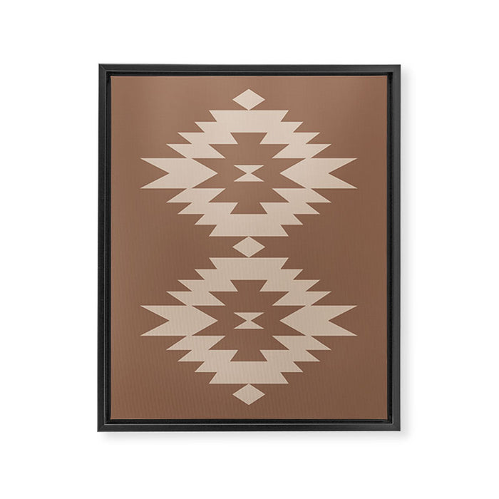 Southwestern Minimalism XXV - Coffee Creme Framed Canvas Print Gallery Image 1