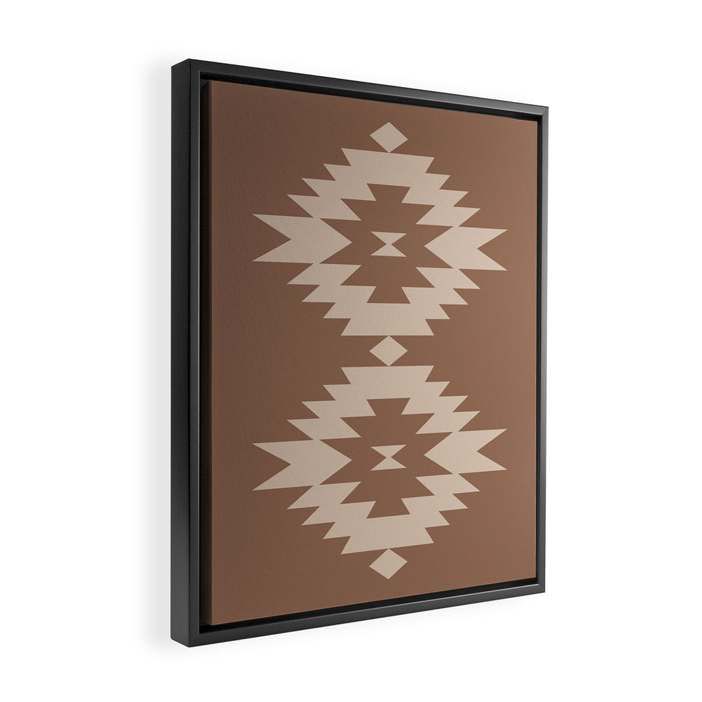 Southwestern Minimalism XXV - Coffee Creme Framed Canvas Print Gallery Image 2