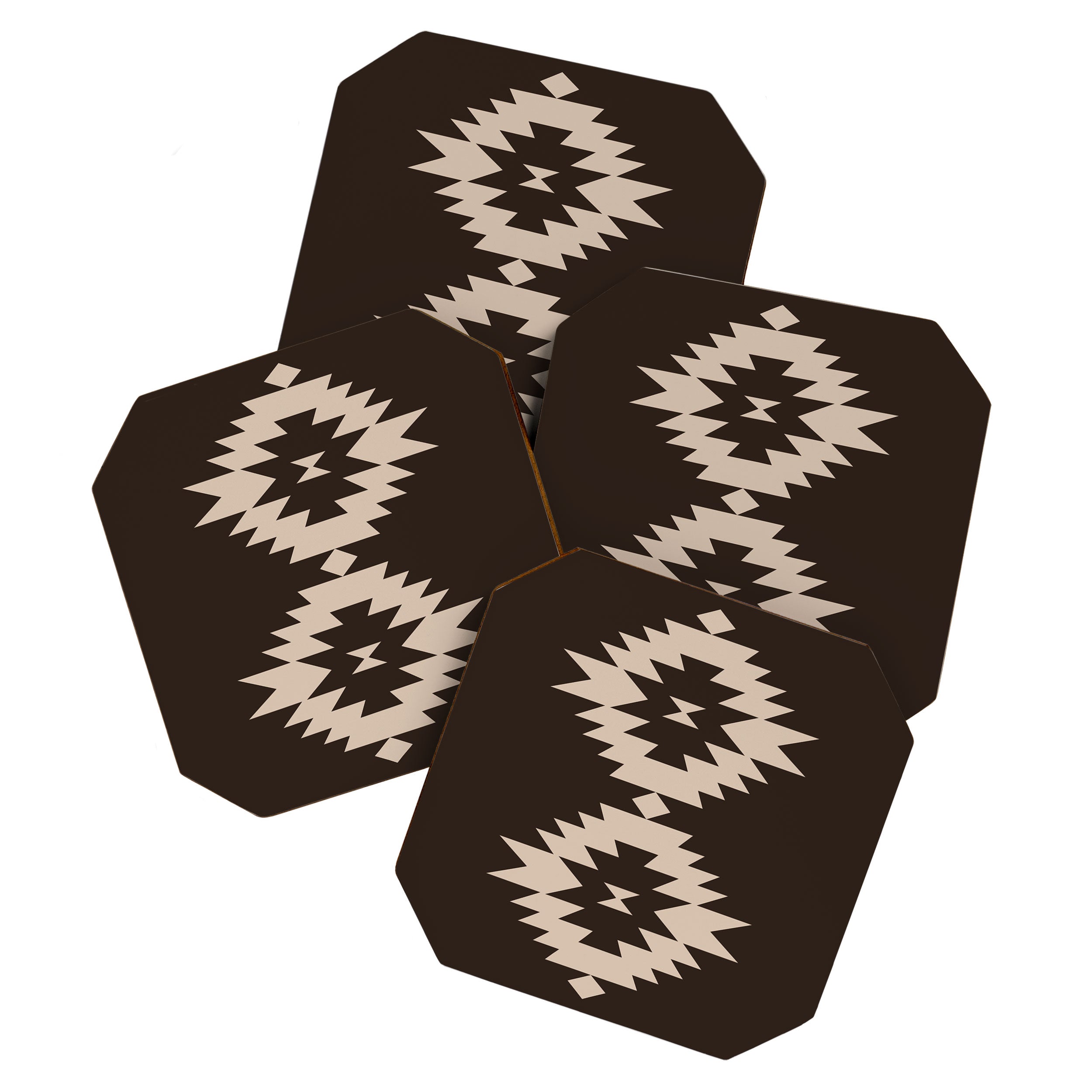 Southwestern Minimalism XXV - Mocha Brown Coaster Gallery Image 1