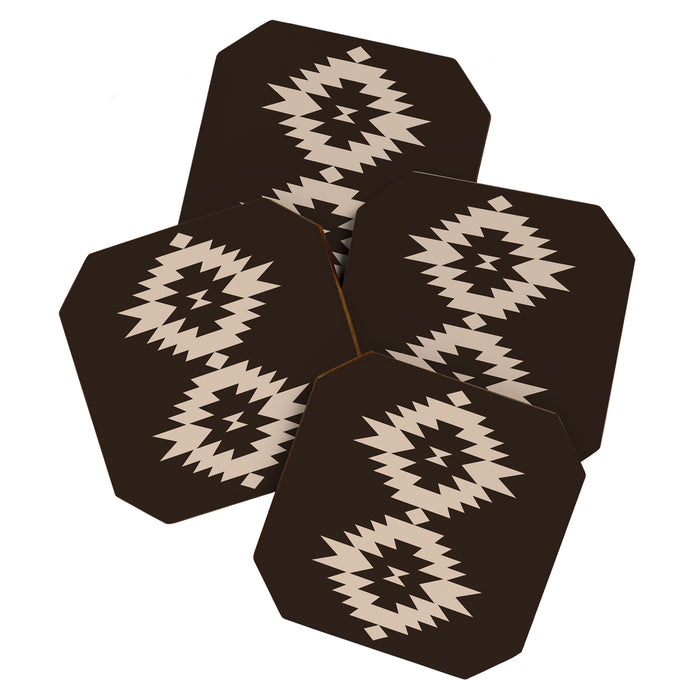 Southwestern Minimalism XXV - Mocha Brown Coaster Gallery Image 1