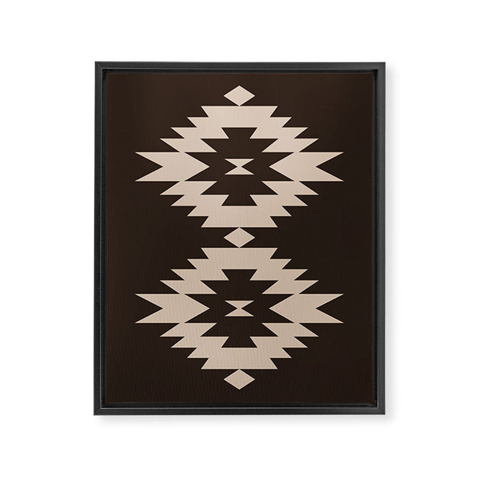 Southwestern Minimalism XXV - Mocha Brown Framed Canvas Print Gallery Image 1
