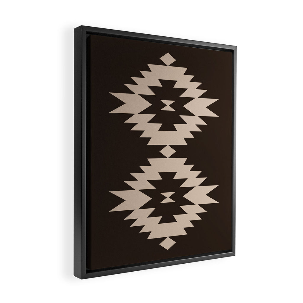 Southwestern Minimalism XXV - Mocha Brown Framed Canvas Print Gallery Image 2
