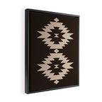 Southwestern Minimalism XXV - Mocha Brown Framed Canvas Print Gallery Image 2