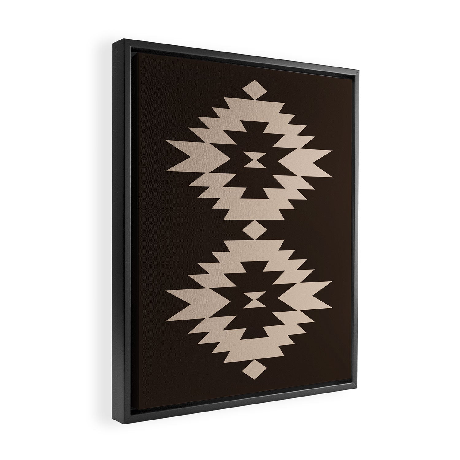 Southwestern Minimalism XXV - Mocha Brown Framed Canvas Print Gallery Image 2