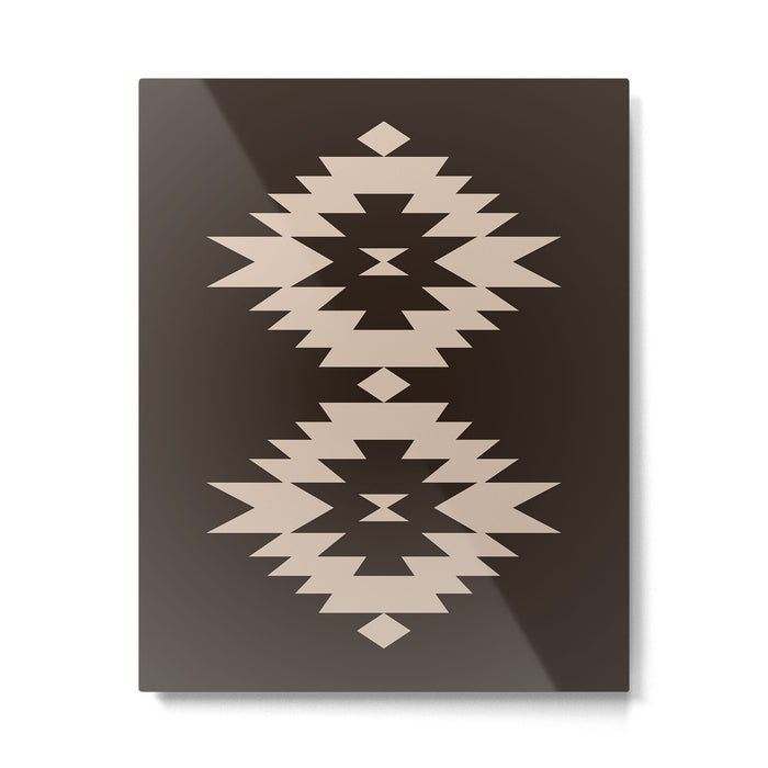 Southwestern Minimalism XXV - Mocha Brown Metal Print Gallery Image 1
