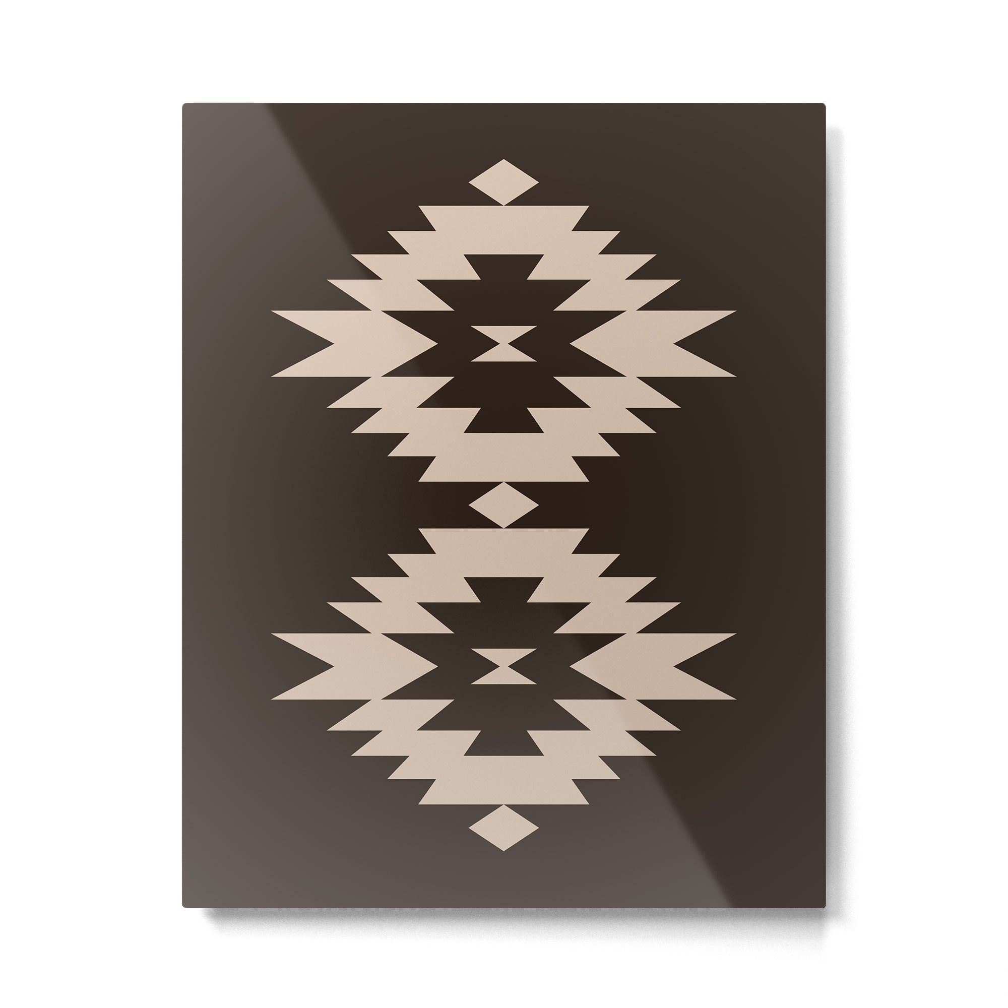 Southwestern Minimalism XXV - Mocha Brown Metal Print Gallery Image 4