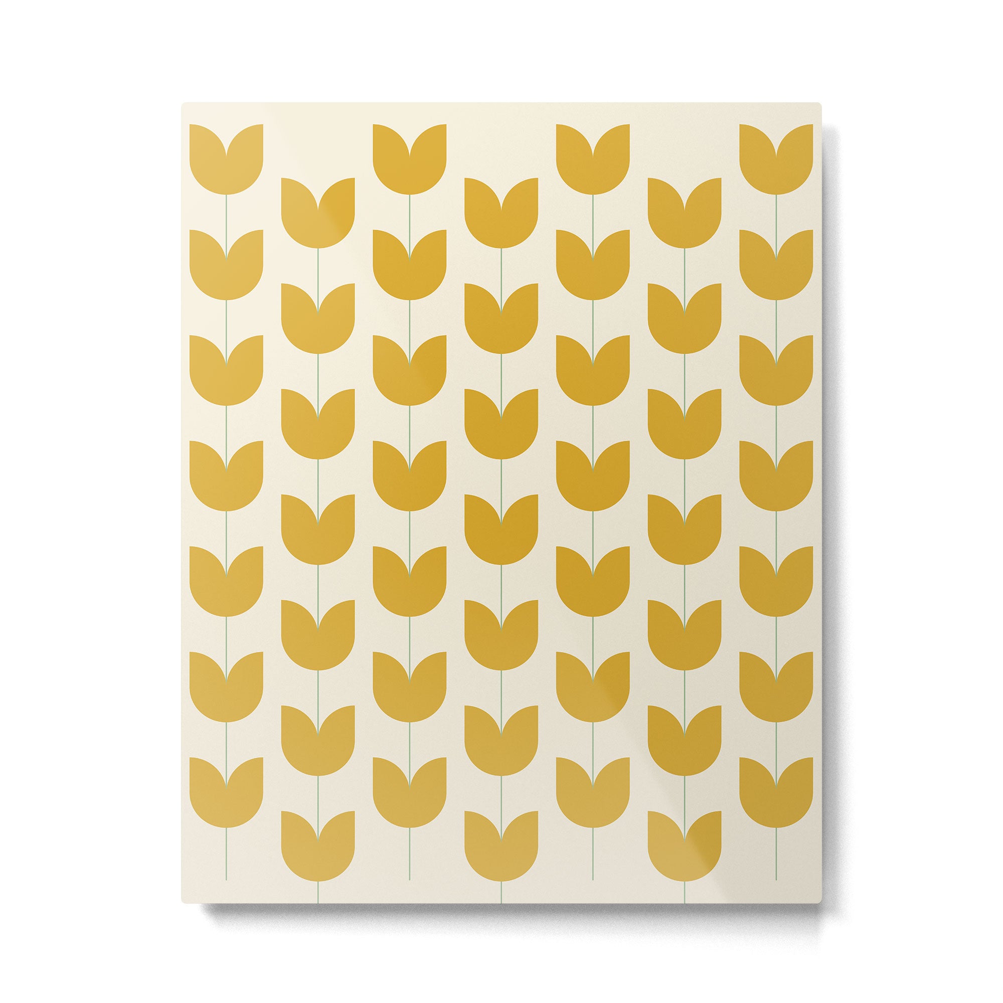 Spring Tulips II Yellow Mid Century Flowers Metal Print Gallery Image 6
