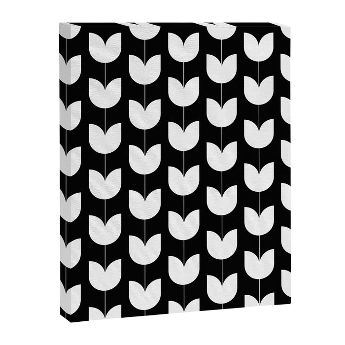Spring Tulips IV Black and White Mid Century Flowers Canvas Print Gallery Image 1