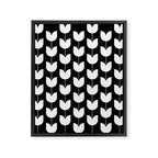 Spring Tulips IV Black and White Mid Century Flowers Framed Canvas Print Gallery Image 8