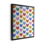 Spring Tulips IX Bright Rainbow Mid Century Flowers Framed Canvas Print Gallery Image 2