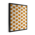 Spring Tulips V Orange Mid Century Flowers Framed Canvas Print Gallery Image 2