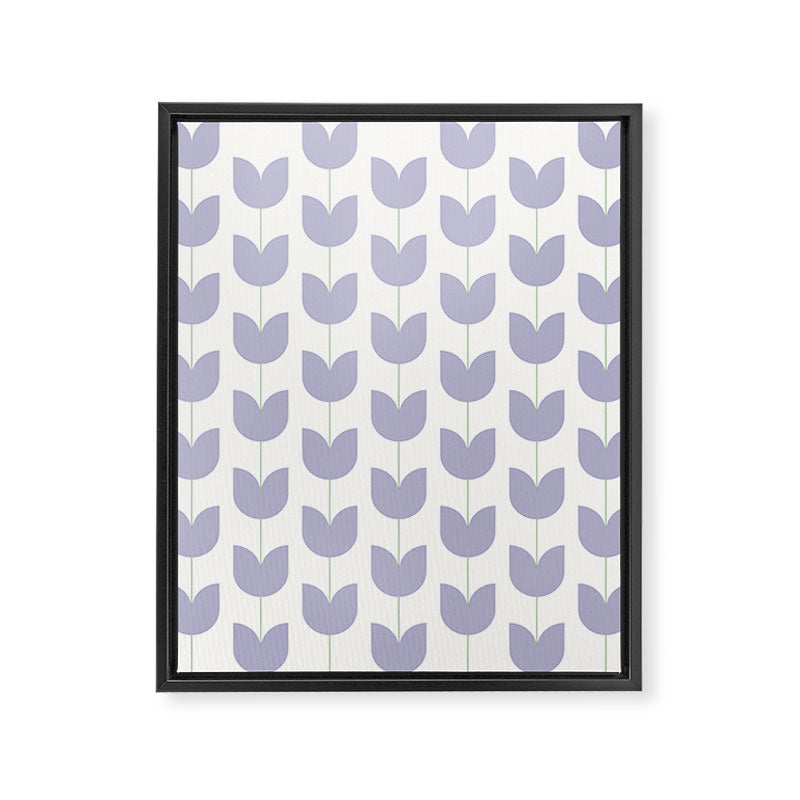 Spring Tulips VI Lavender Purple Mid Century Flowers Framed Canvas Print Gallery Image 8