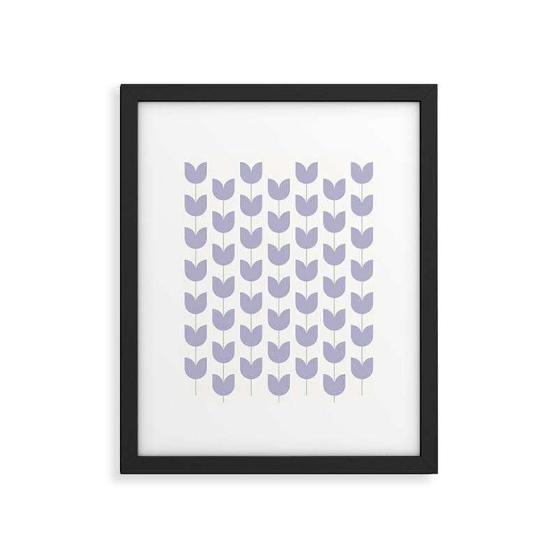 Spring Tulips VI Lavender Purple Mid Century Flowers Framed Art Print Gallery Image 6