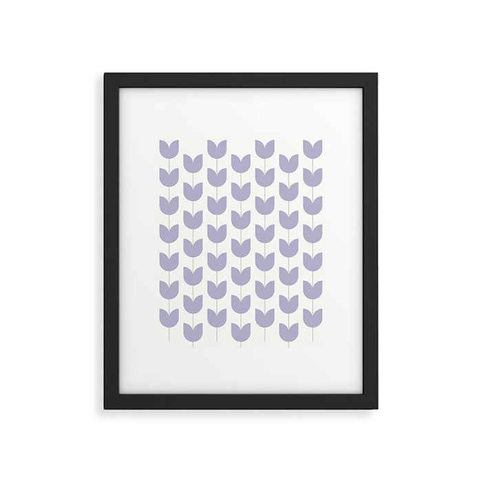 Spring Tulips VI Lavender Purple Mid Century Flowers Framed Art Print Gallery Image 1