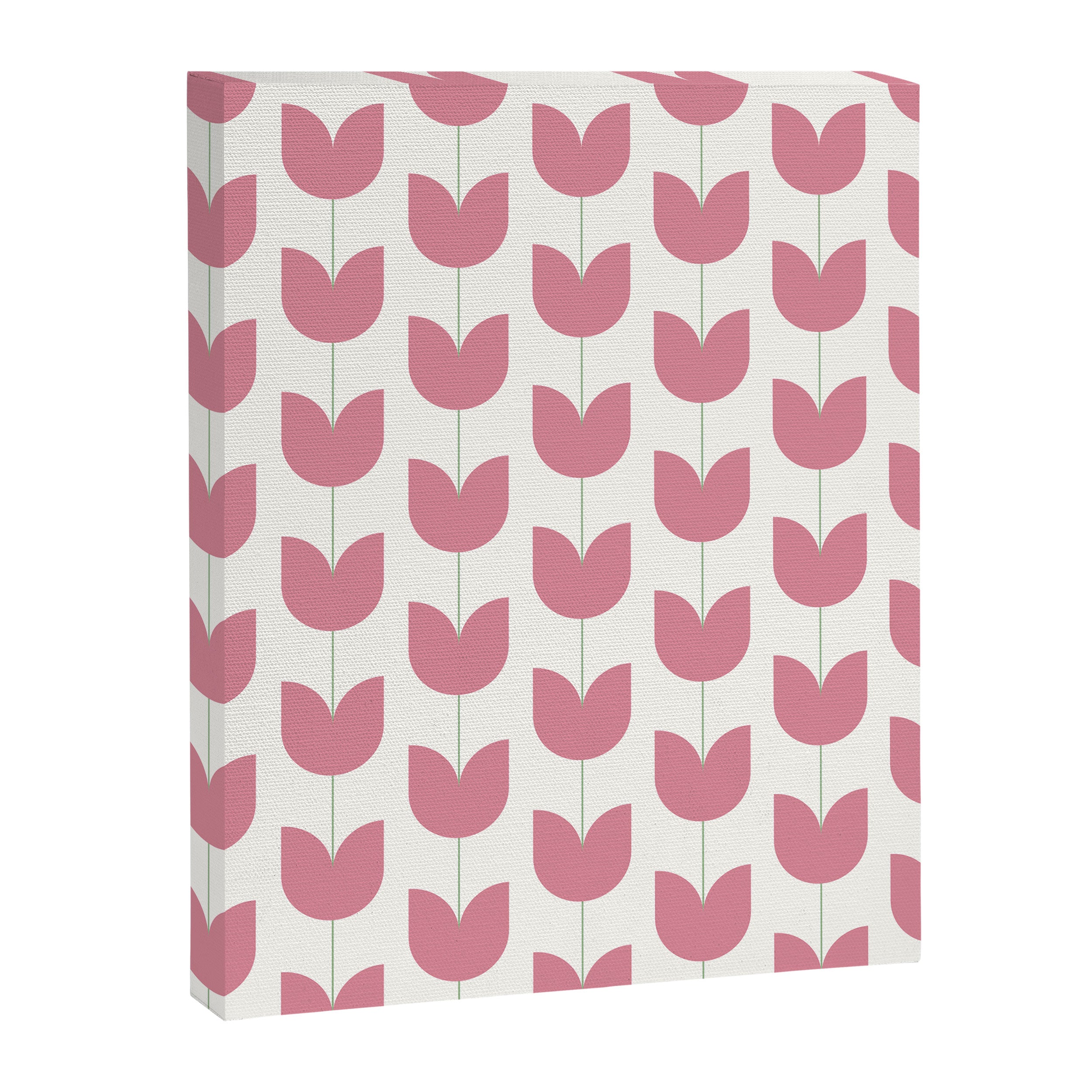 Spring Tulips VII Pink Mid Century Flowers Canvas Print Gallery Image 8