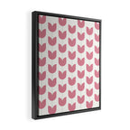 Spring Tulips VII Pink Mid Century Flowers Framed Canvas Print Gallery Image 2