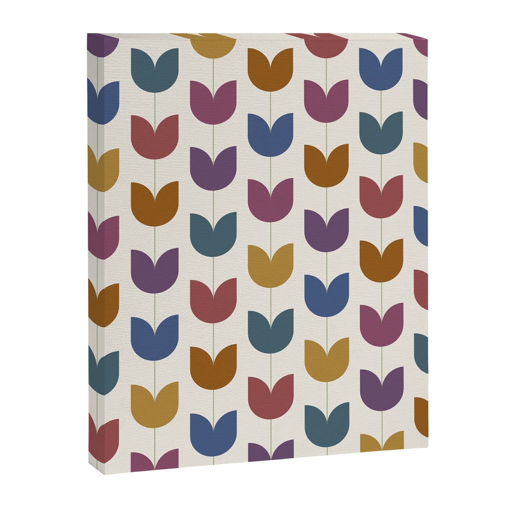 Spring Tulips VIII Multicolor Mid Century Flowers Canvas Print Gallery Image 8