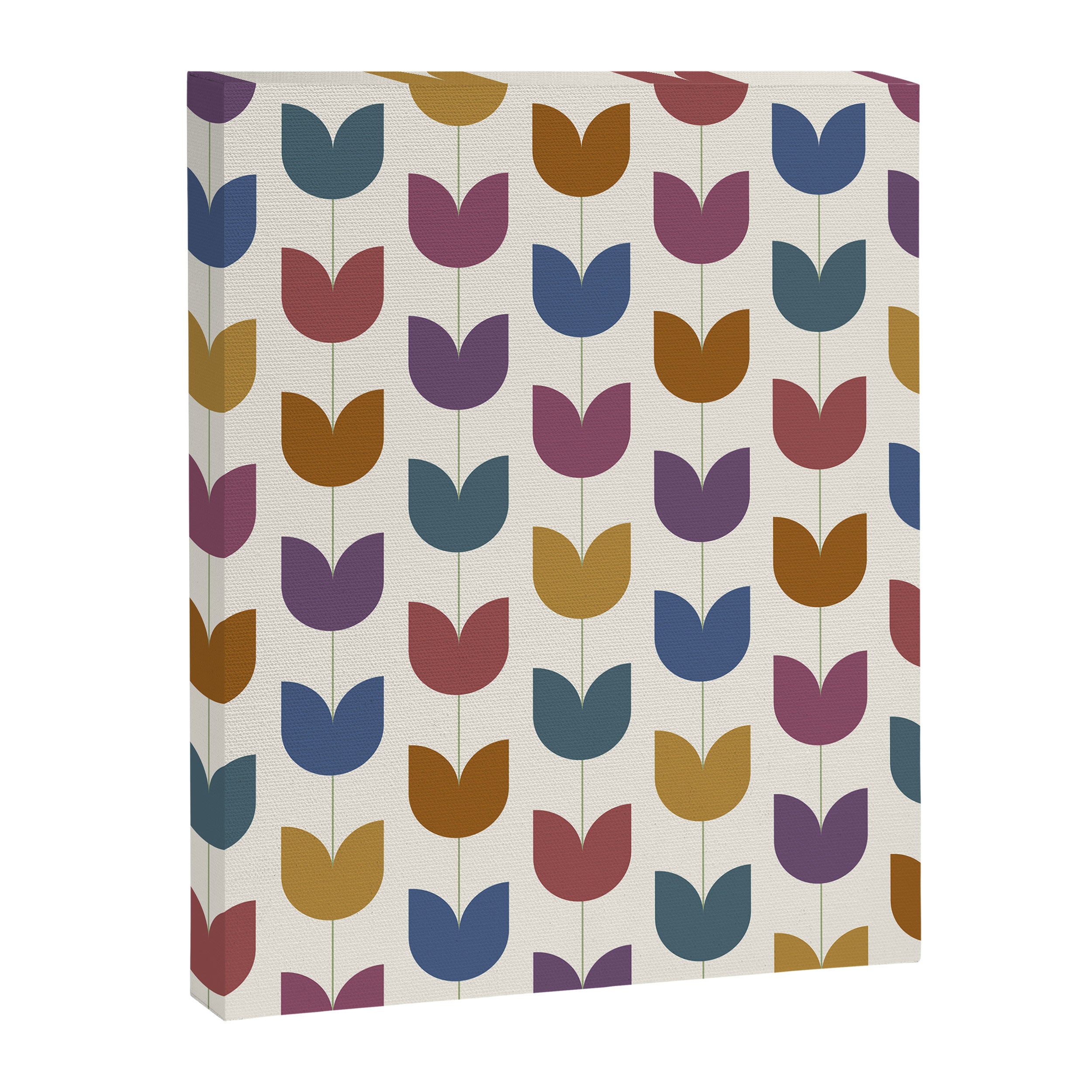 Spring Tulips VIII Multicolor Mid Century Flowers Canvas Print Gallery Image 8