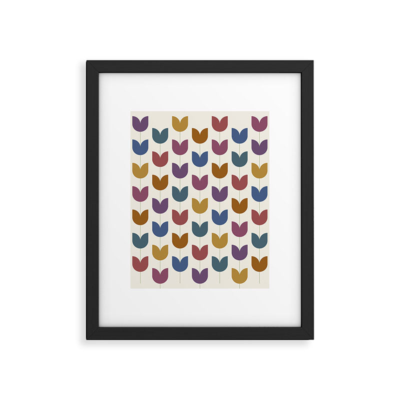 Spring Tulips VIII Multicolor Mid Century Flowers Framed Art Print Gallery Image 6