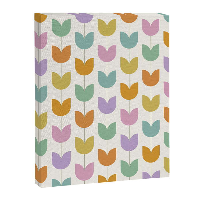 Spring Tulips X Rainbow Mid Century Flowers Canvas Print Gallery Image 1
