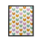 Spring Tulips X Rainbow Mid Century Flowers Framed Canvas Print Gallery Image 8