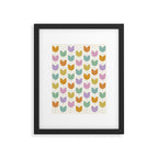 Spring Tulips X Rainbow Mid Century Flowers Framed Art Print Gallery Image 6