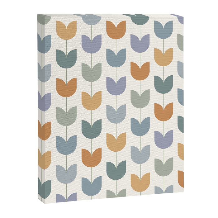 Spring Tulips XI Natural Multicolor Mid Century Flowers Canvas Print Gallery Image 1