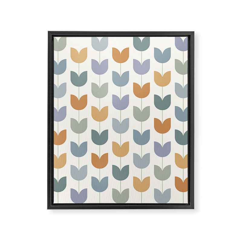 Spring Tulips XI Natural Multicolor Mid Century Flowers Framed Canvas Print Gallery Image 8