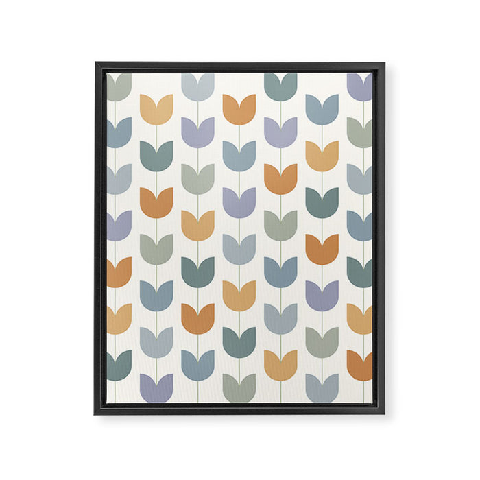 Spring Tulips XI Natural Multicolor Mid Century Flowers Framed Canvas Print Gallery Image 1