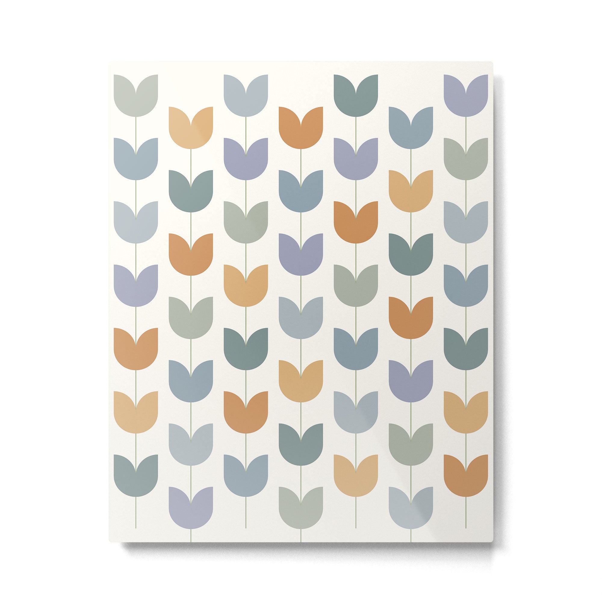 Spring Tulips XI Natural Multicolor Mid Century Flowers Metal Print Gallery Image 6