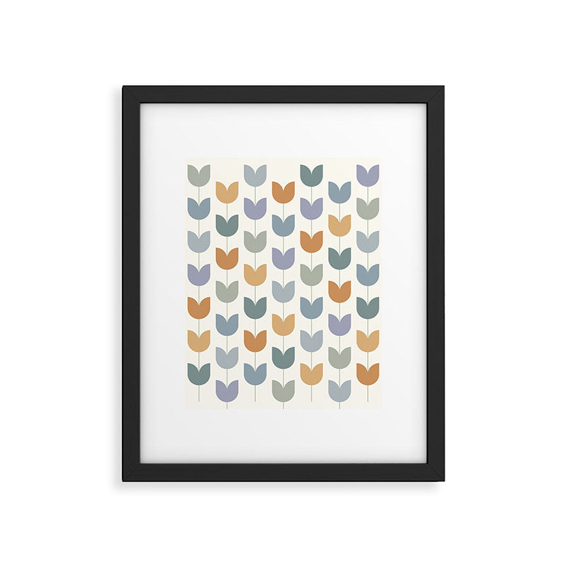Spring Tulips XI Natural Multicolor Mid Century Flowers Framed Art Print Gallery Image 6