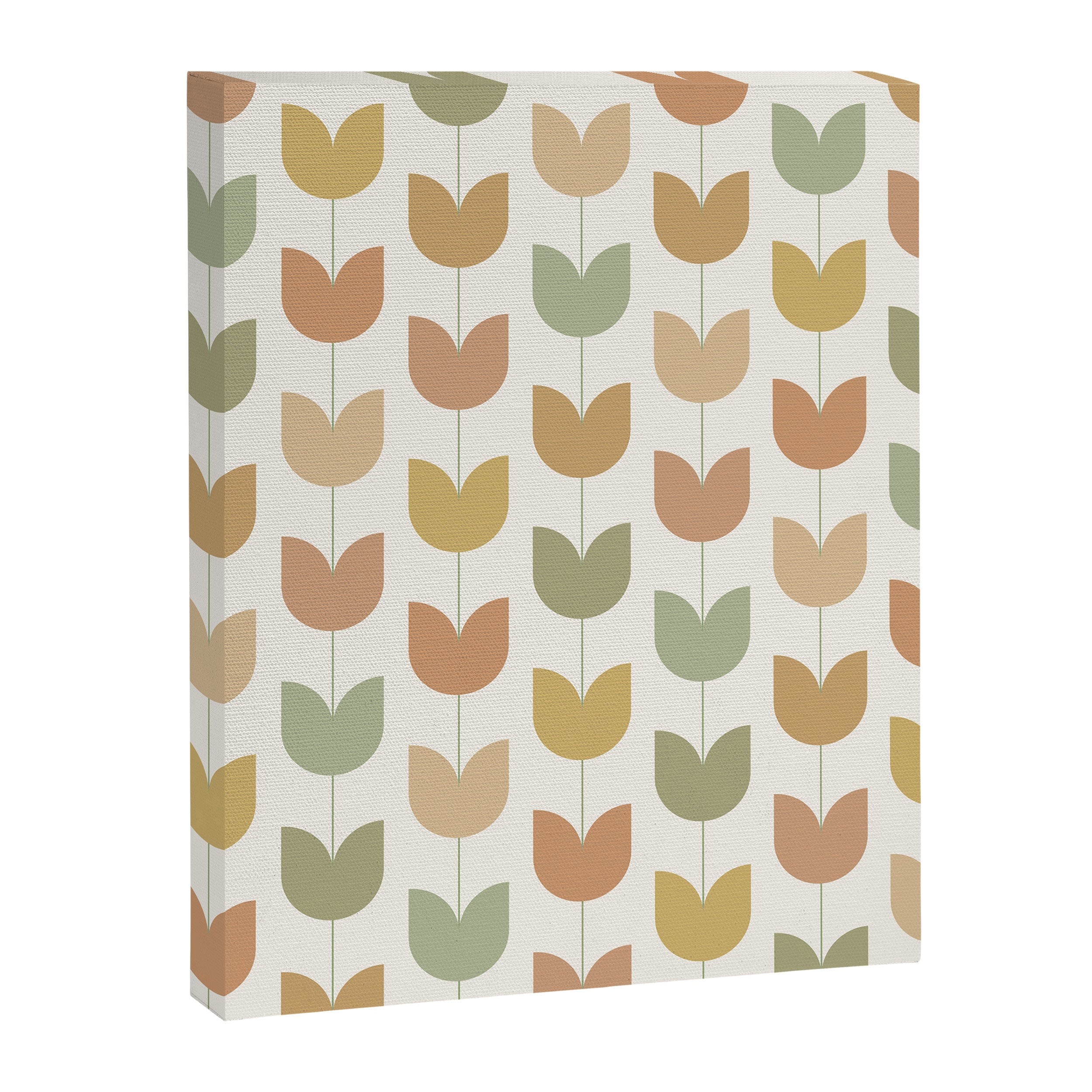 Spring Tulips XII Neutral Multicolor Mid Century Flowers Canvas Print Gallery Image 8