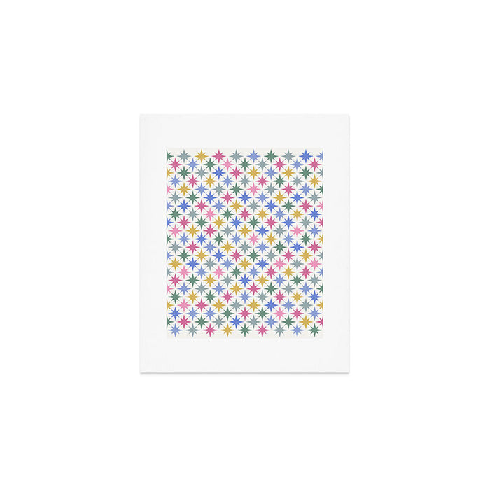 Starry Art Deco Pattern Multicolor II Art Print Gallery Image 1