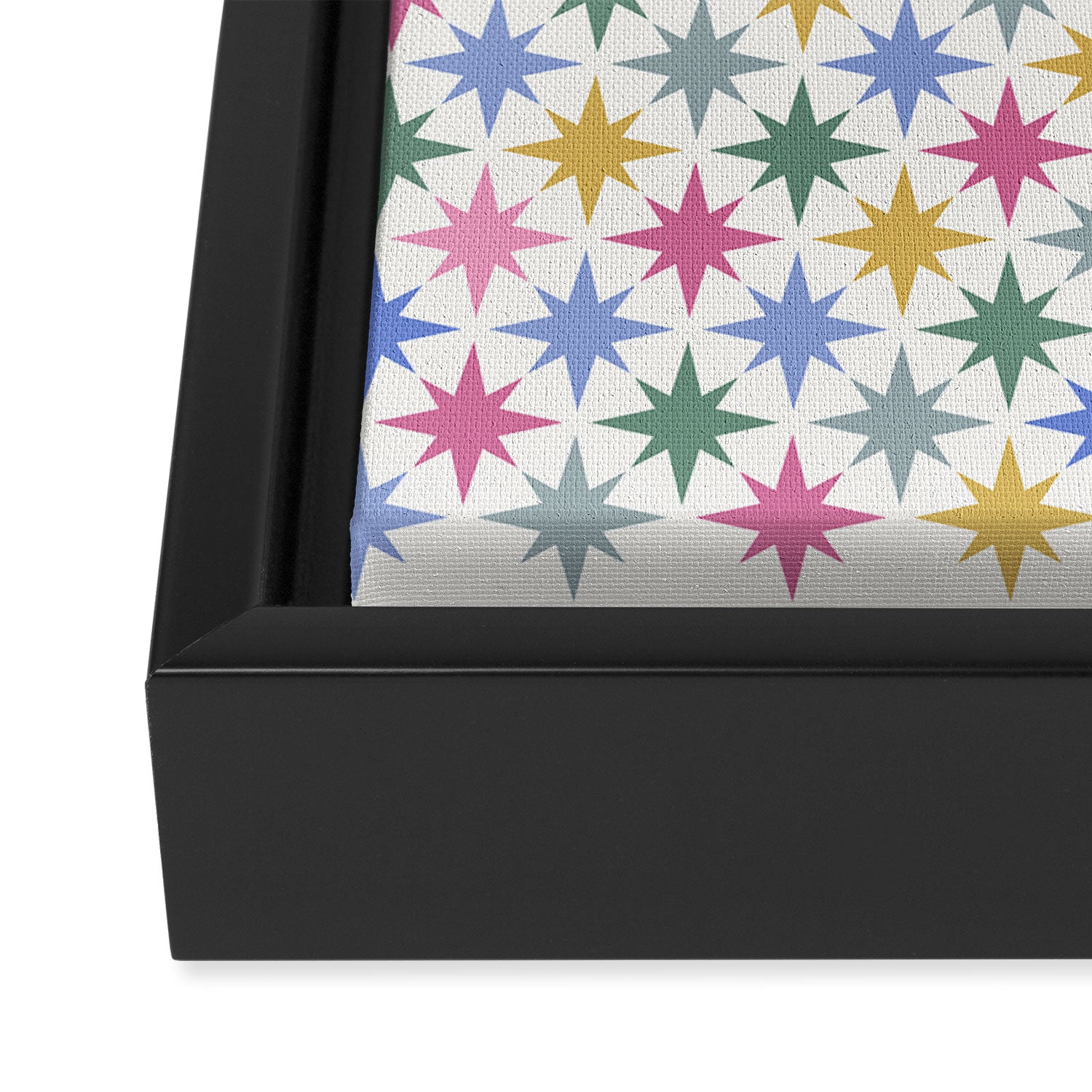 Starry Art Deco Pattern Multicolor II Framed Canvas Print Gallery Image 3