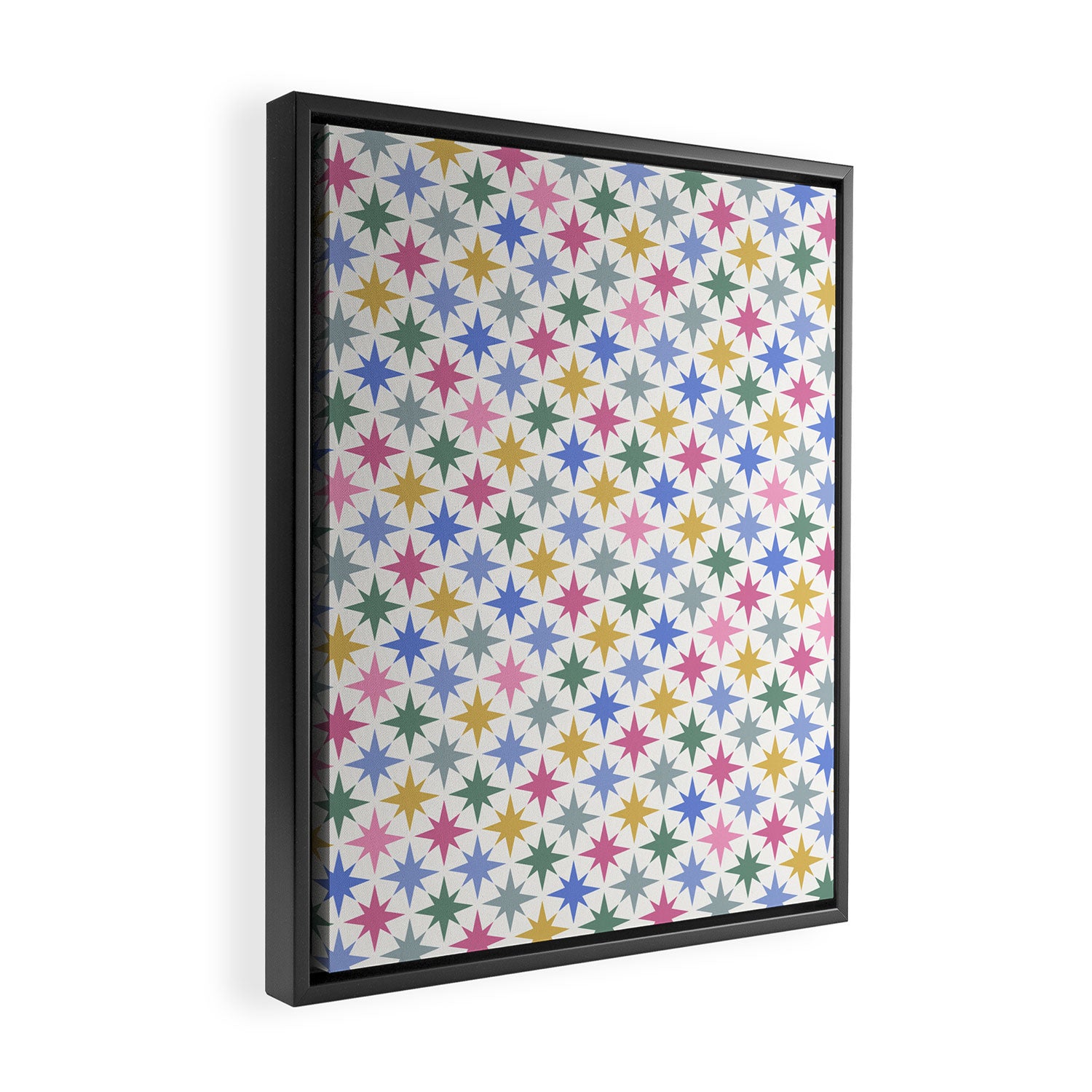 Starry Art Deco Pattern Multicolor II Framed Canvas Print Gallery Image 2