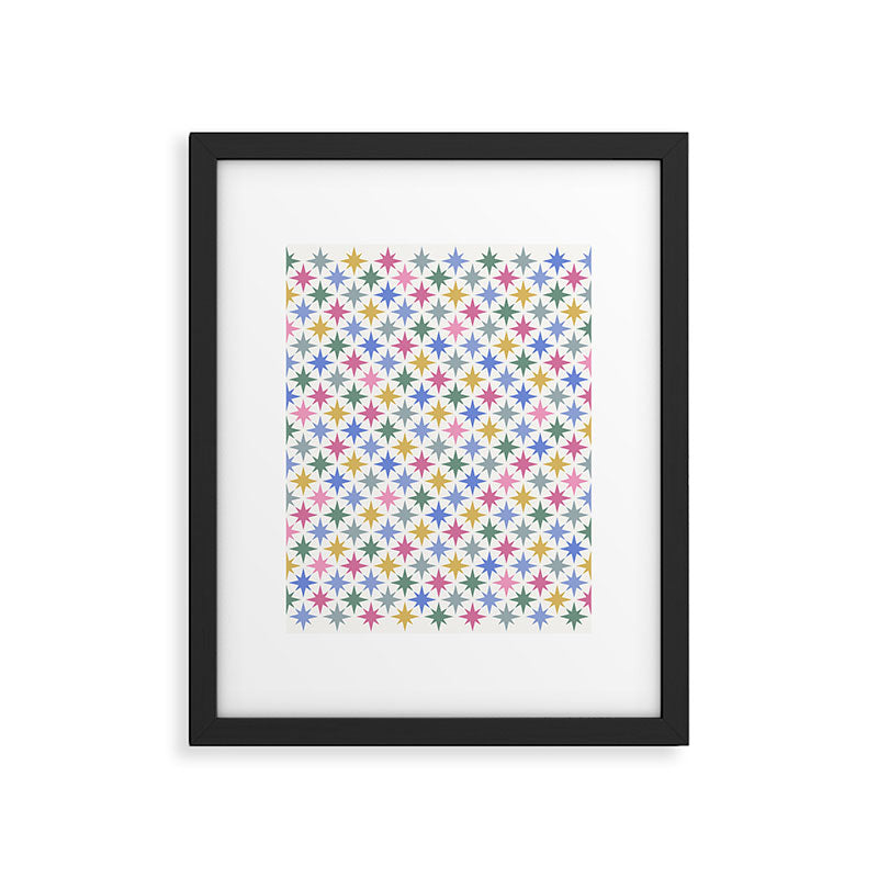 Starry Art Deco Pattern Multicolor II Framed Art Print Gallery Image 6