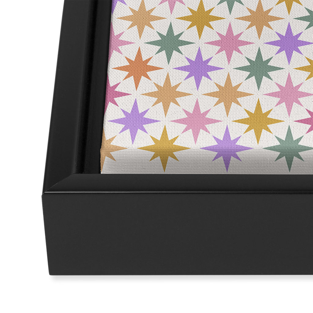 Starry Art Deco Pattern Multicolor IV Framed Canvas Print Gallery Image 3