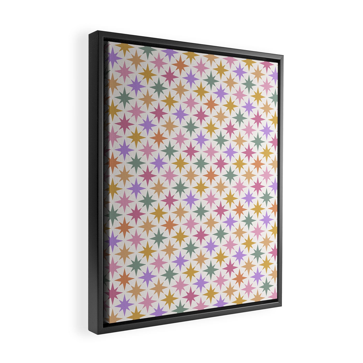 Starry Art Deco Pattern Multicolor IV Framed Canvas Print Gallery Image 2
