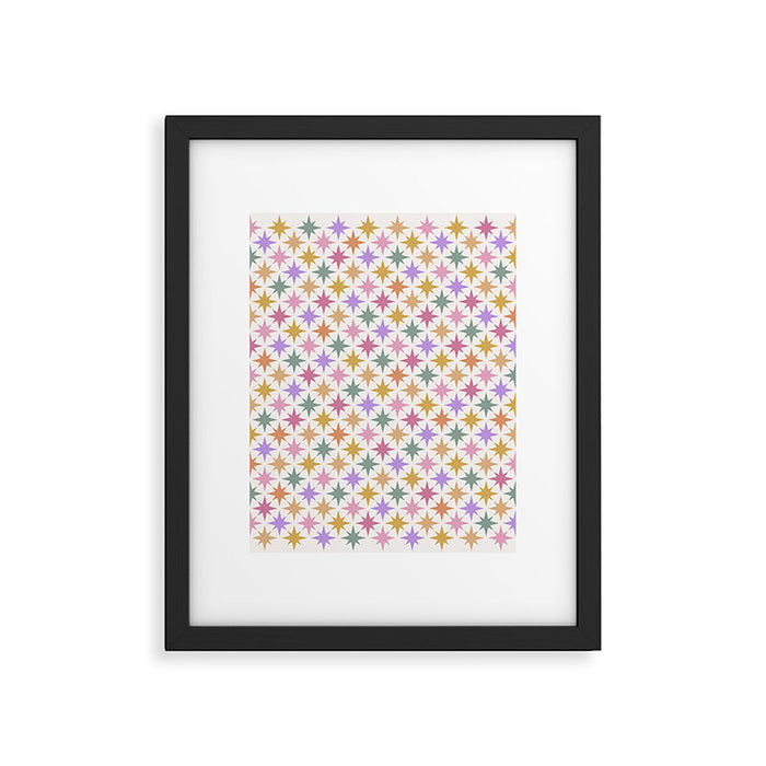 Starry Art Deco Pattern Multicolor IV Framed Art Print Gallery Image 1
