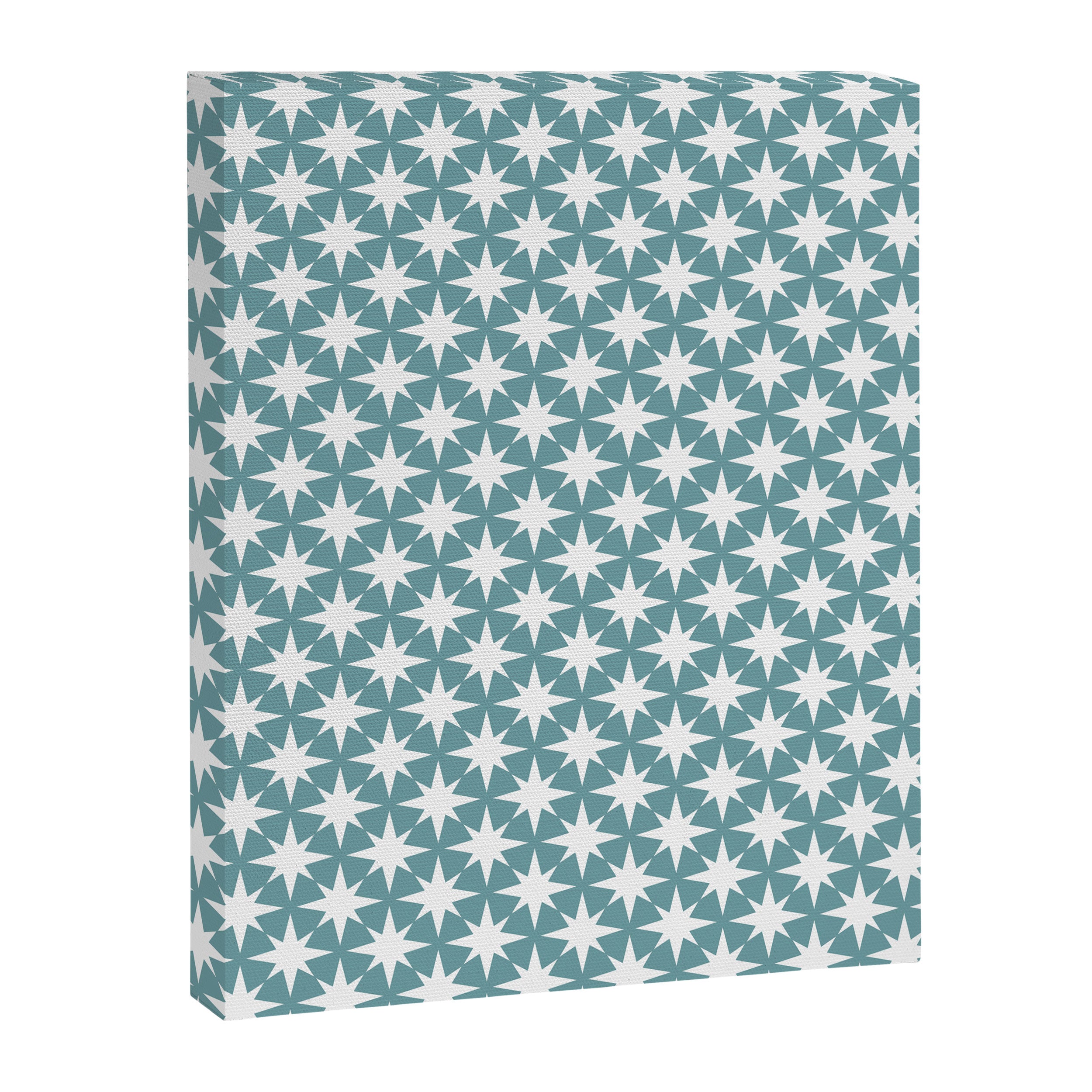 Starry Art Deco Pattern XI Teal Green Canvas Print Gallery Image 8