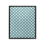 Starry Art Deco Pattern XI Teal Green Framed Canvas Print Gallery Image 8