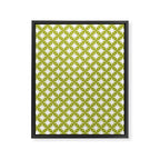 Starry Art Deco Pattern XLVII Lime Green Framed Canvas Print Gallery Image 8
