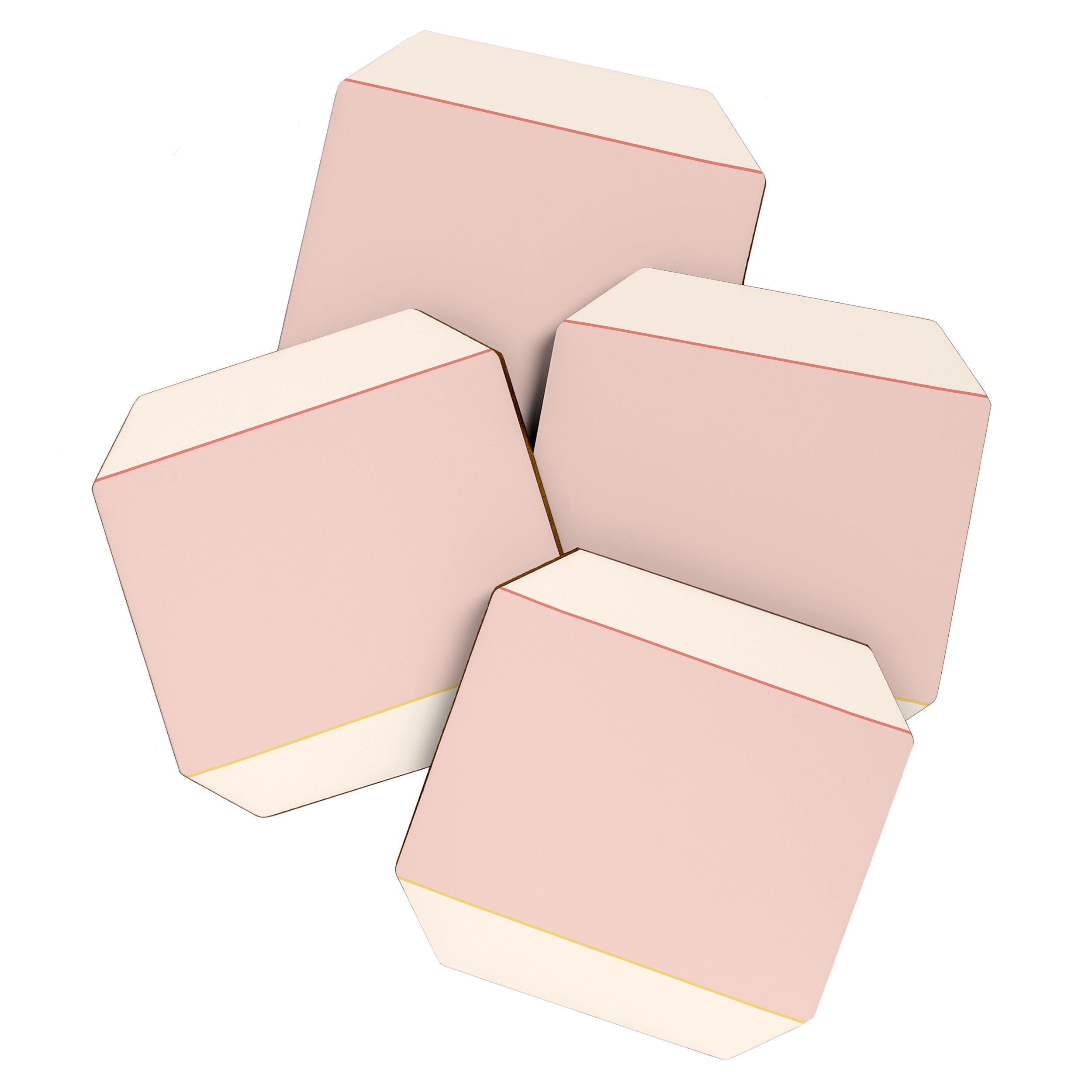 Subtle Spring Color Block - Soft Pink Coaster Gallery Image 1